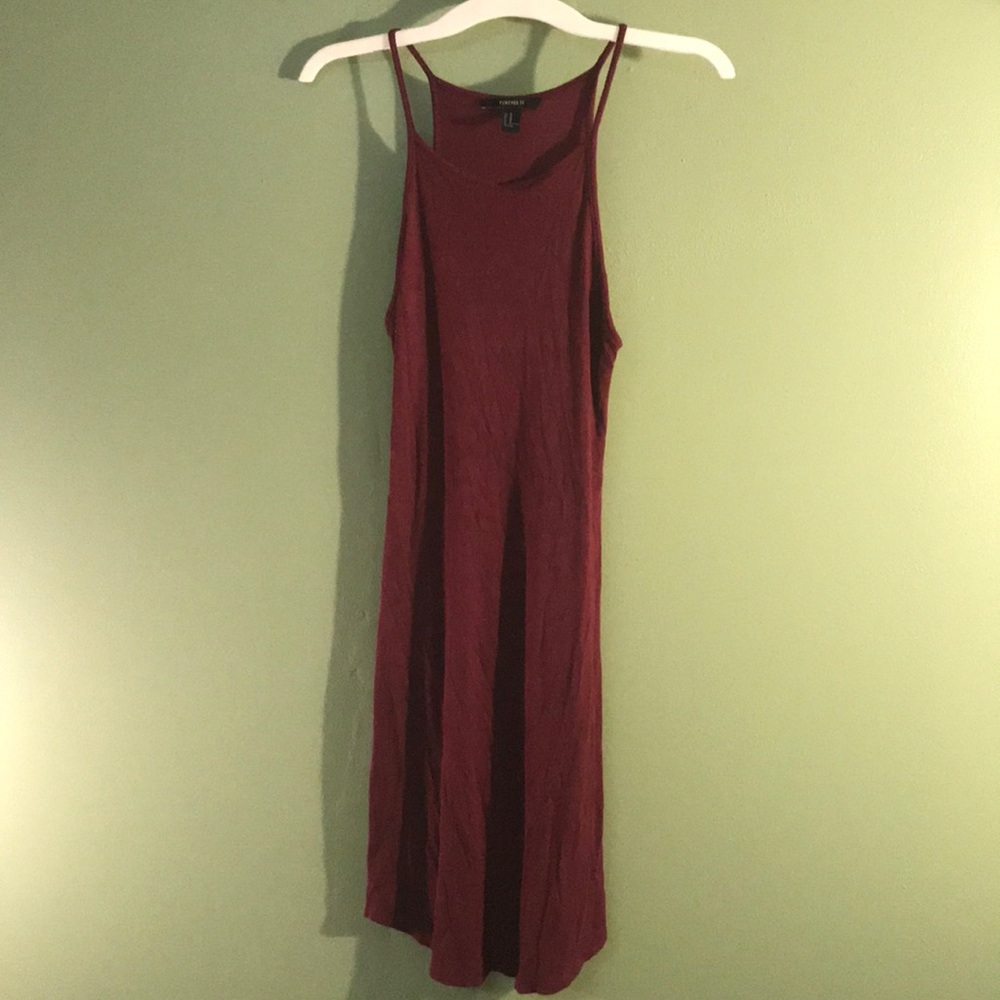 Maroon fitted dress